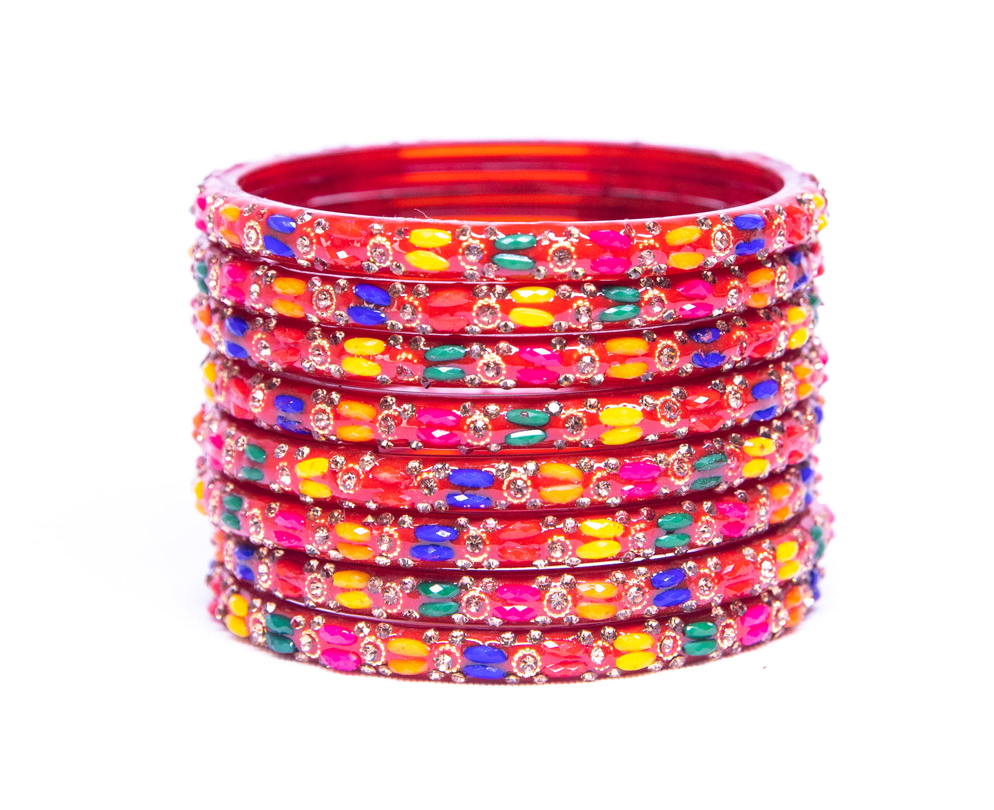 Swara Creations Glass Bangles Set for Special Occasions for Women & Girls(Sku229)