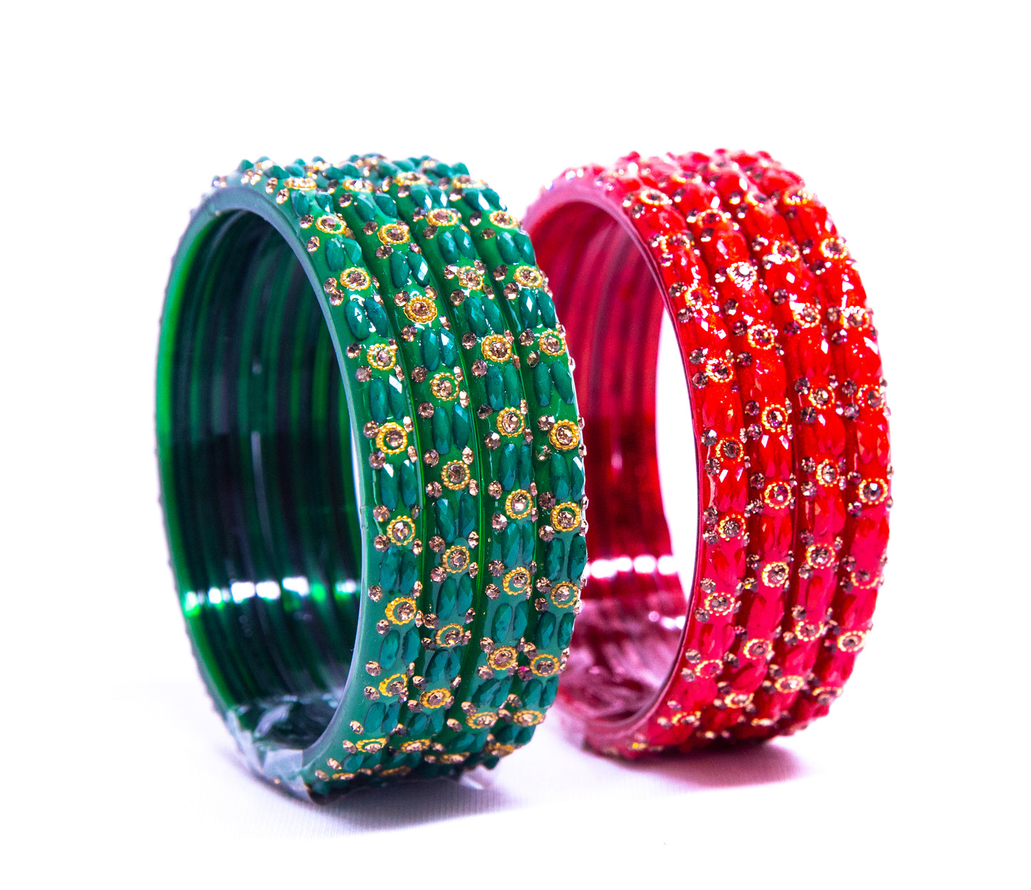 Swara Creations Glass Bangles Set for Special Occasions for Women & Girls(Sku229)