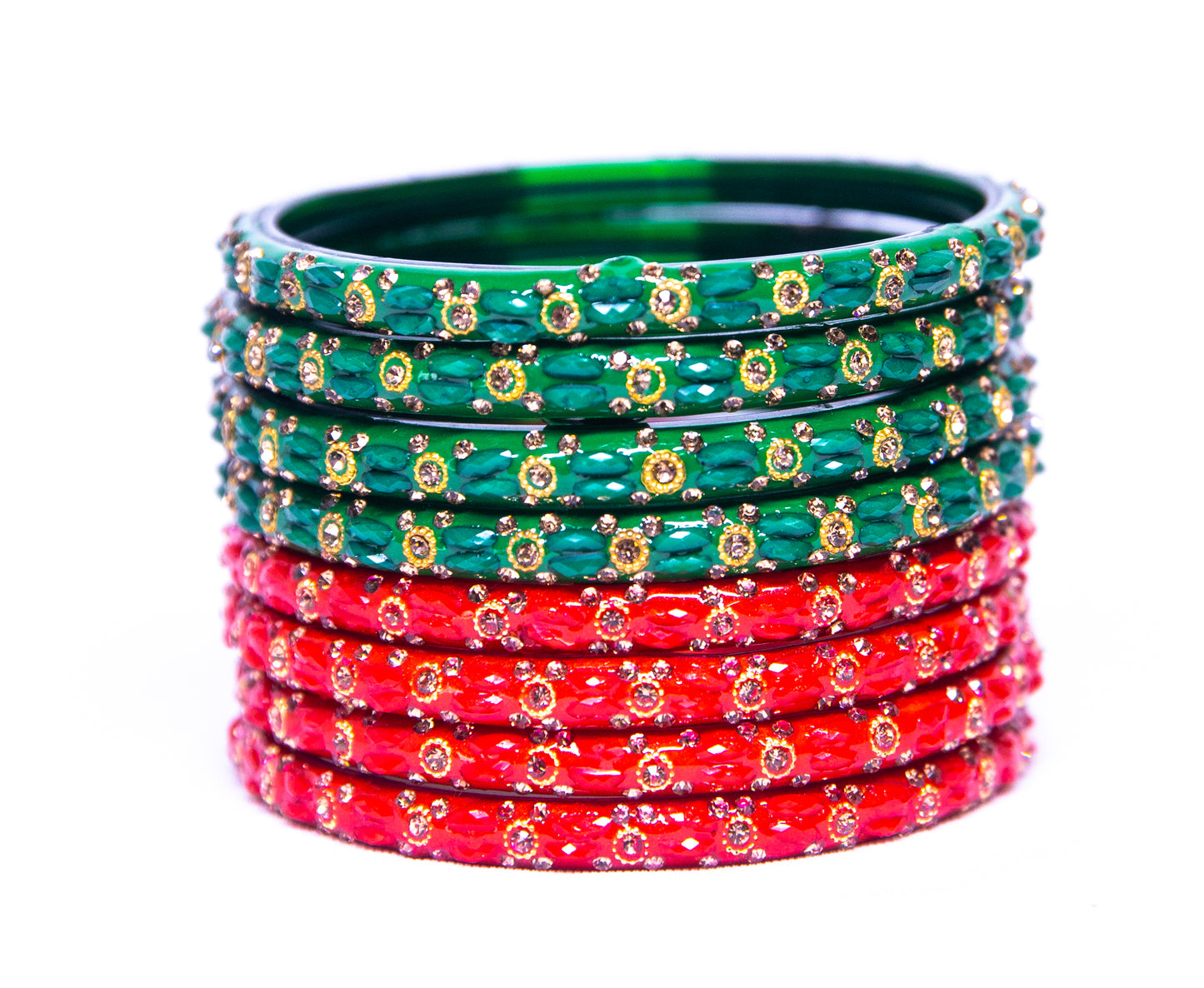 Swara Creations Glass Bangles Set for Special Occasions for Women & Girls(Sku229)