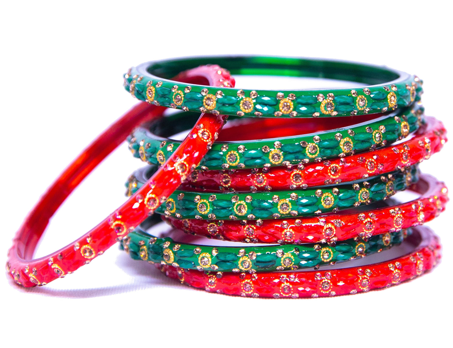 Swara Creations Glass Bangles Set for Special Occasions for Women & Girls(Sku229)