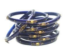 Swara Creations Glass Bangles with Zirconia & Gemstonwork and Glossy Finished Kada Set For Women and Girls(SKU163)