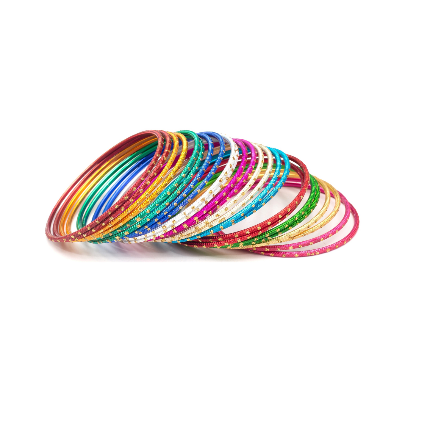 Swara Creations Metal Bangle/Churi Set in Multicolor large/extra large, Bangles for Women/Girls(sku097)