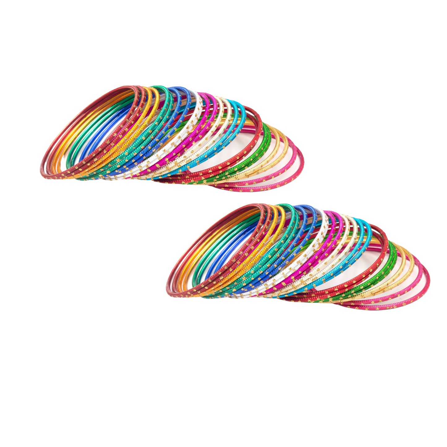 Swara Creations Metal Bangle/Churi Set in Multicolor large/extra large, Bangles for Women/Girls(sku097)