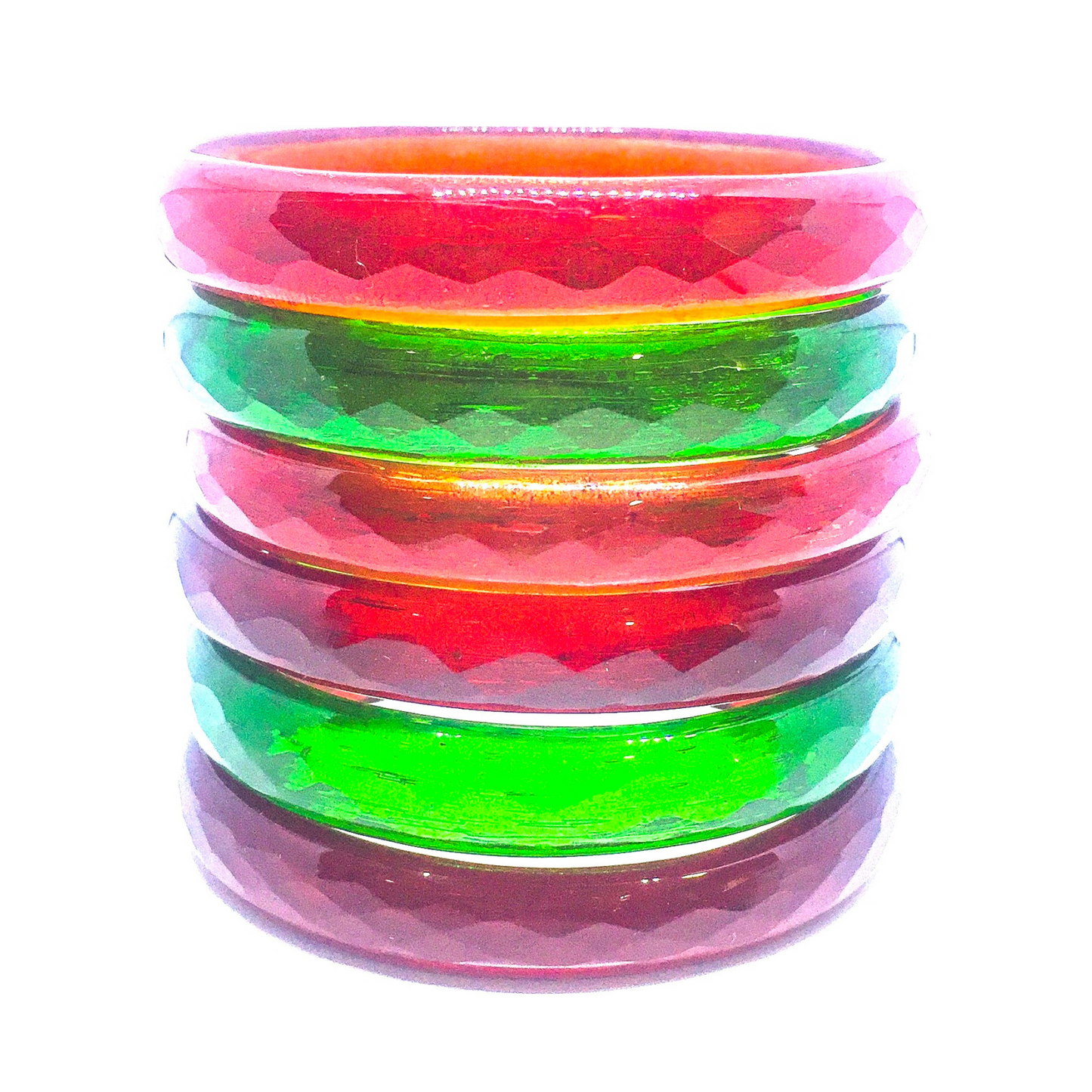 Swara Creations Traditional Bangles Set |Glass Kade in Crystal Glossy Finish with Zircon on it| Glossy Bangles Kada for Women & Girls(Set of 6)(SKU075)
