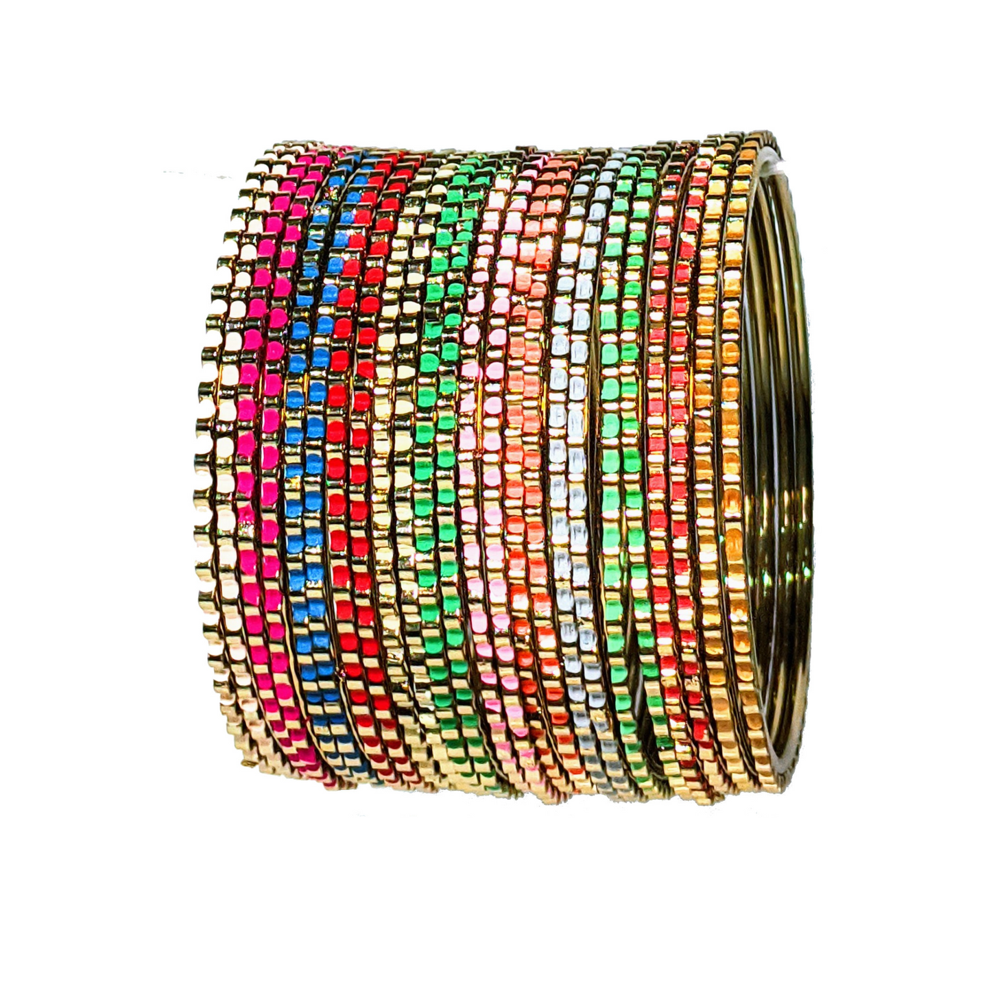 Swara Creations Metal Bangles Set in Multicolor for Women & Girls (24Pcs)(SKU157)
