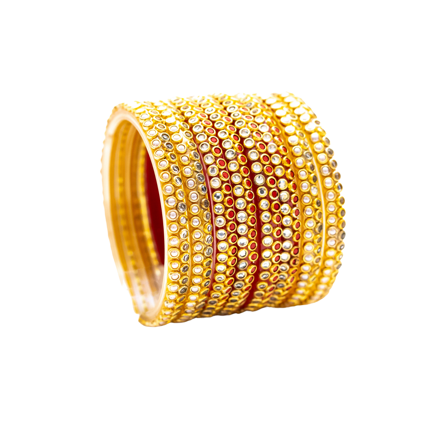 Zircon Malticolor Glass Kada Set