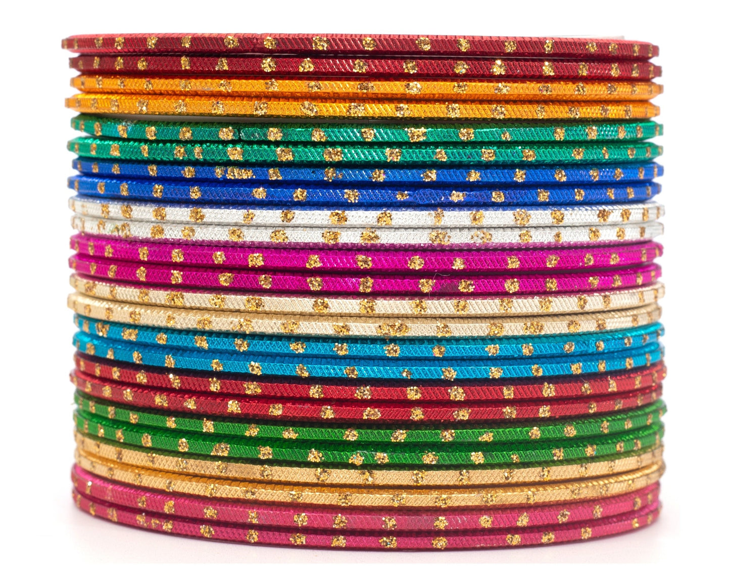 Swara Creations Metal Bangle/Churi Set in Multicolor large/extra large, Bangles for Women/Girls(sku097)