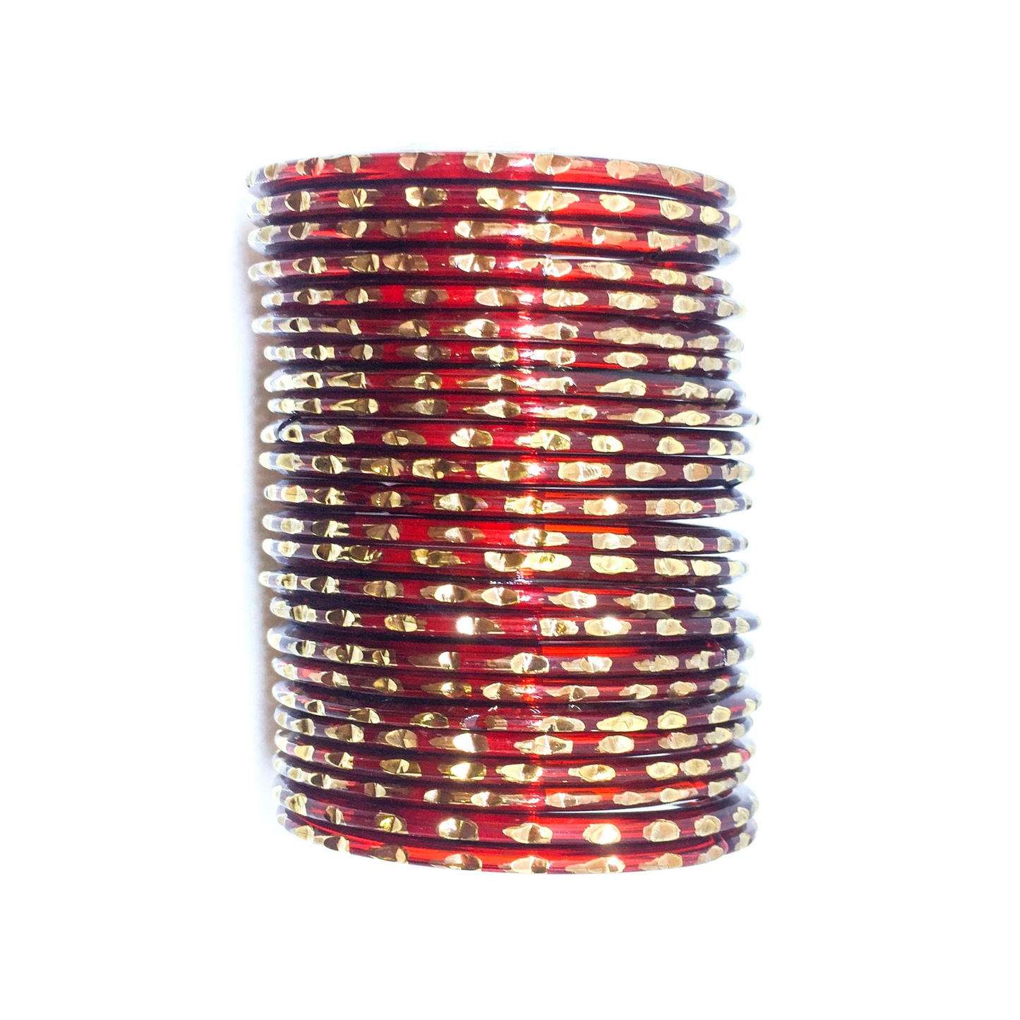 Swara Creations Glass Bangle with Pure Gold Handwork | Stylish Fancy Design for Women & Girls (24 PCS)(020)