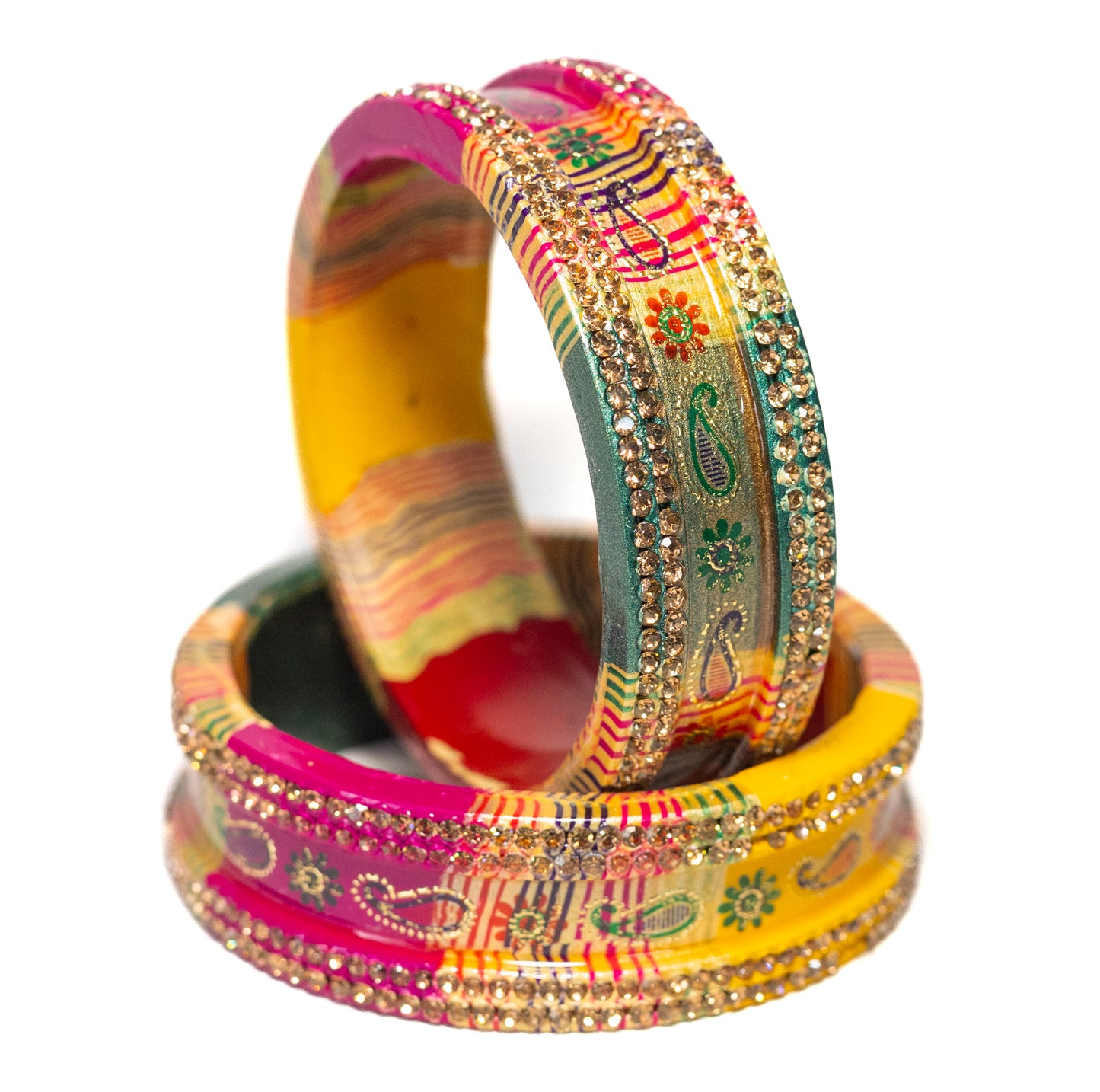 Swara Creations Lac Lakh bangle set for women | Lahthi | Lehthi set Rajasthani Bangles (Sku288)