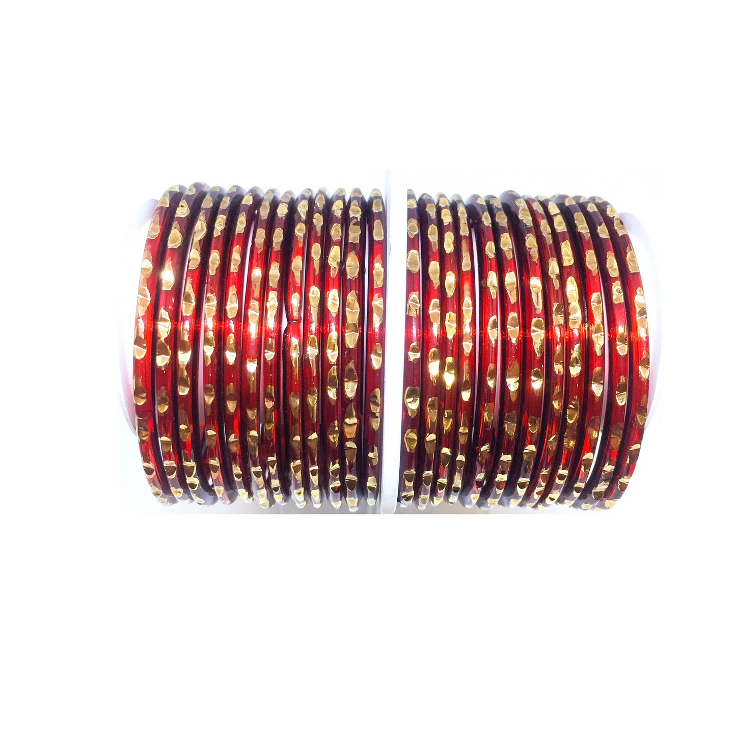 Swara Creations Glass Bangle with Pure Gold Handwork | Stylish Fancy Design for Women & Girls (24 PCS)(020)