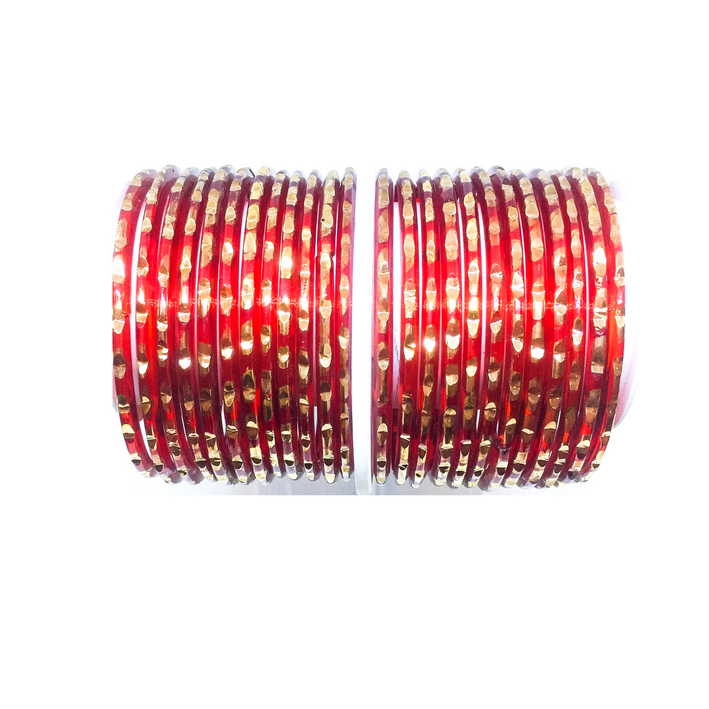 Swara Creations Glass Bangle with Pure Gold Handwork | Stylish Fancy Design for Women & Girls (24 PCS)(020)