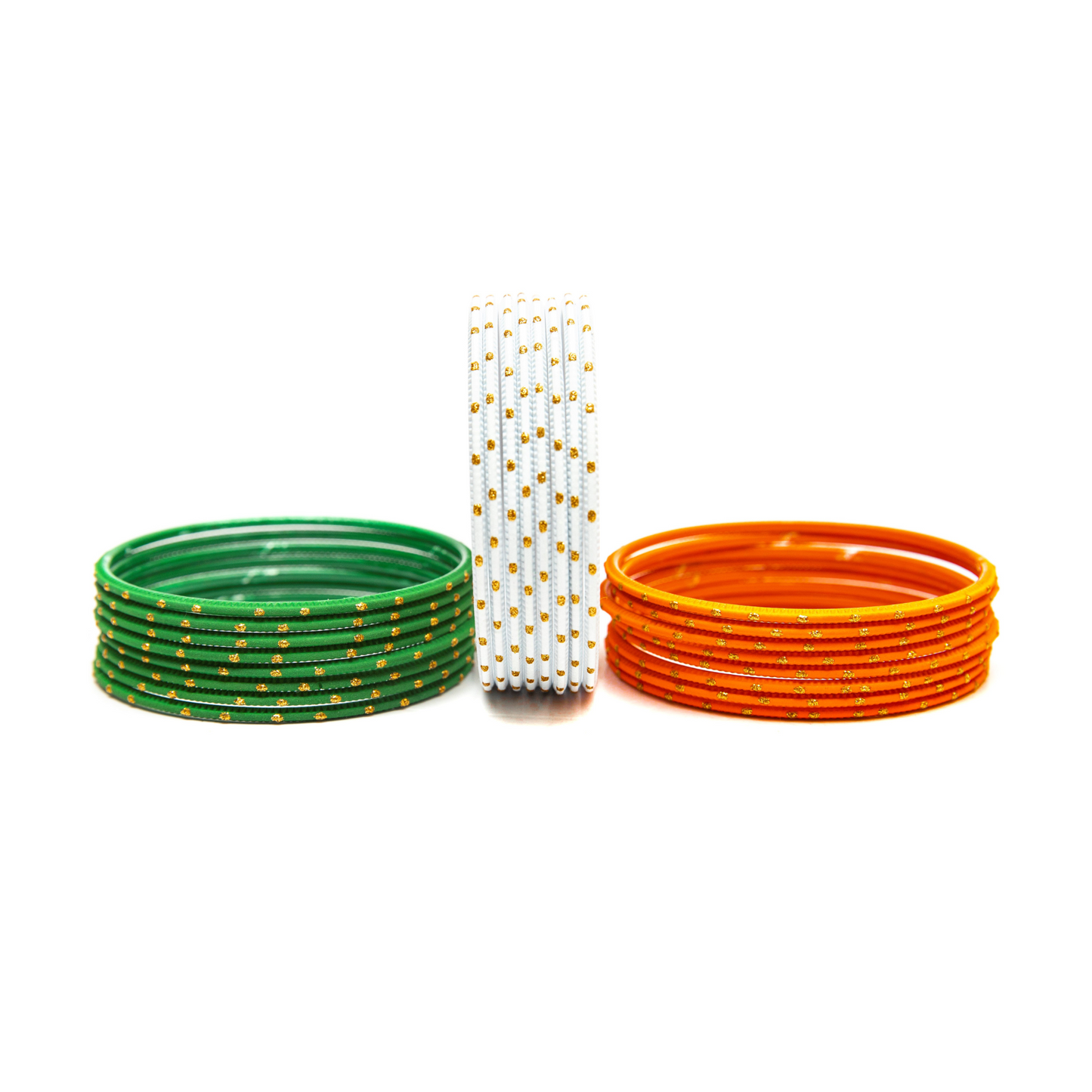 Swara Creations Tricolor Metal bangles set for Women & Girls(SKU094)