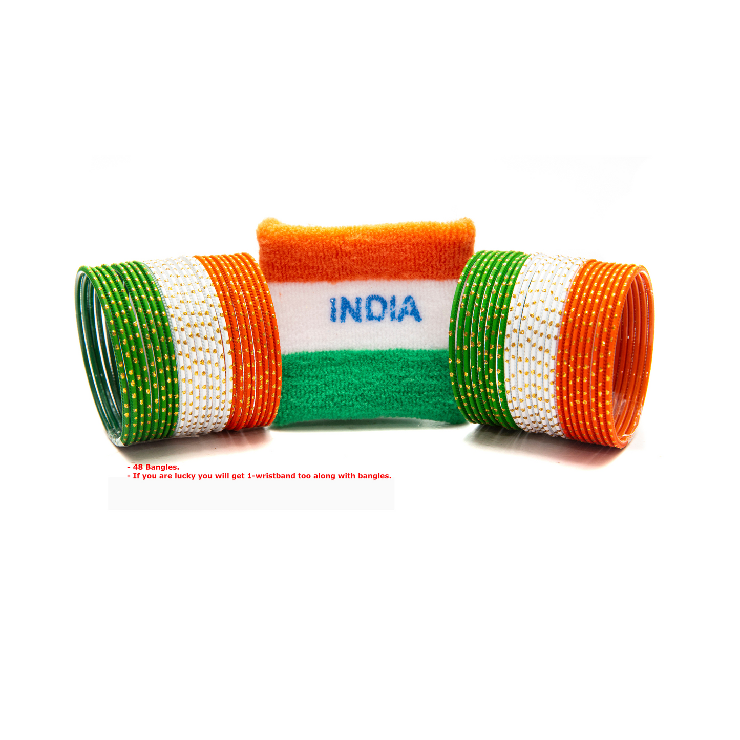 Swara Creations Tricolor Metal bangles set for Women & Girls(SKU094)