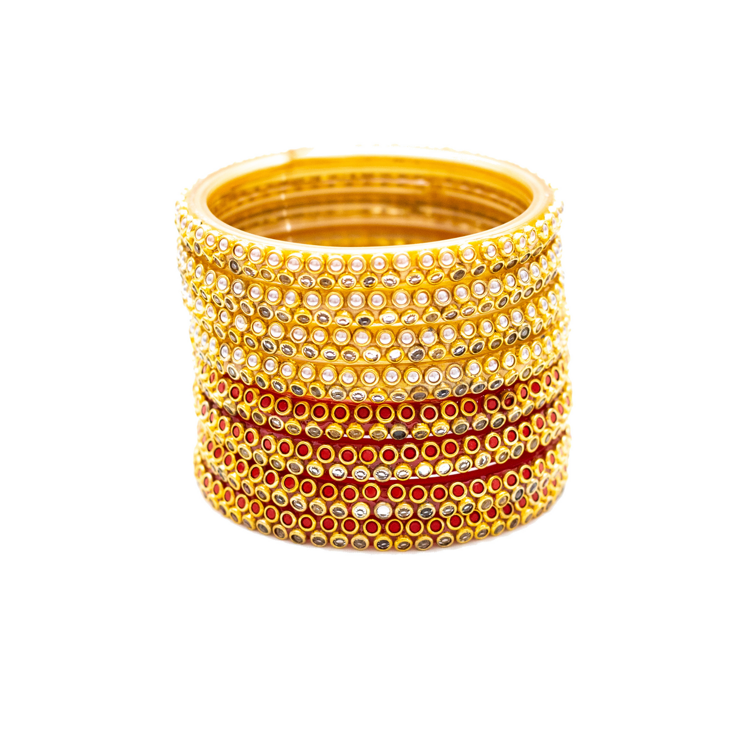 Zircon Malticolor Glass Kada Set
