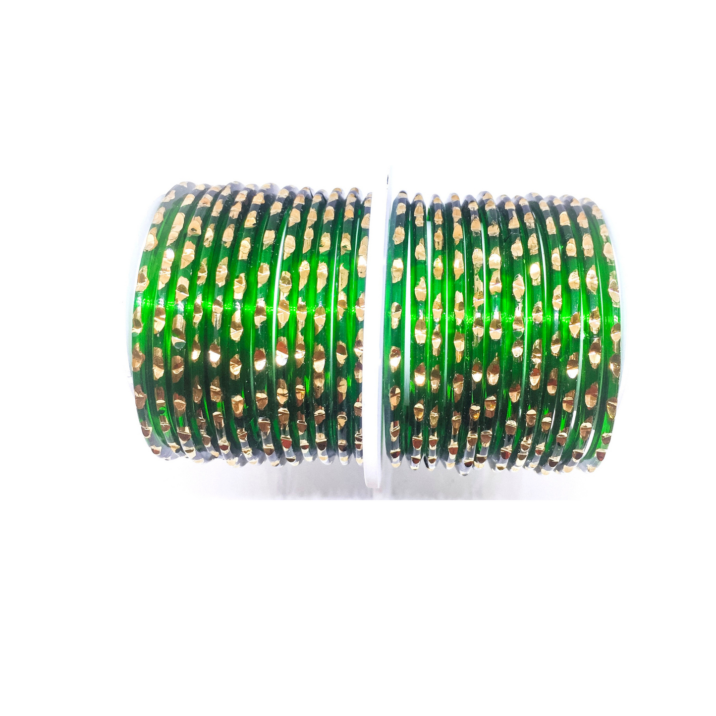 Swara Creations Glass Bangle with Pure Gold Handwork | Stylish Fancy Design for Women & Girls (24 PCS)(020)