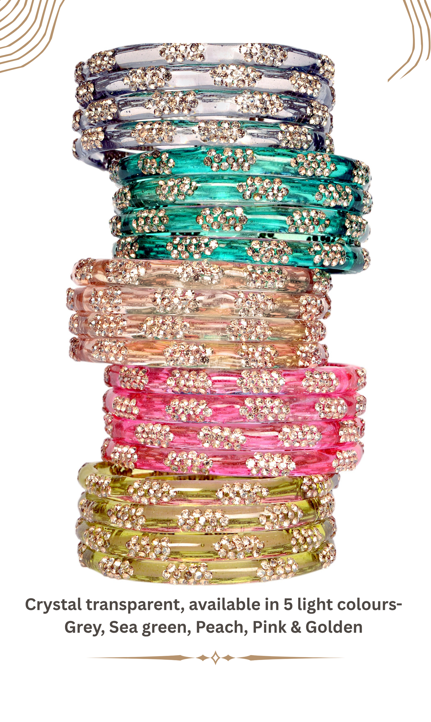Crystal Multicolor Glass Kadas Set
