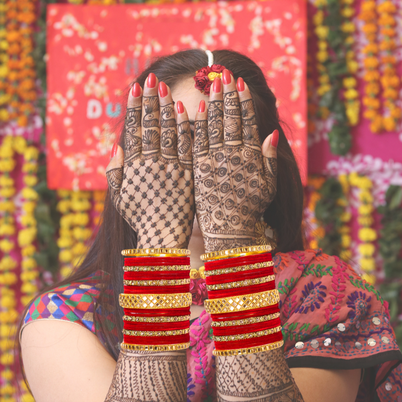 Swara Creations Traditional Red Metal velvet bangles Set with Kundan & Zircon Kadas for Women and Girls|Perfect for Wedding & Festival (25 Pc)