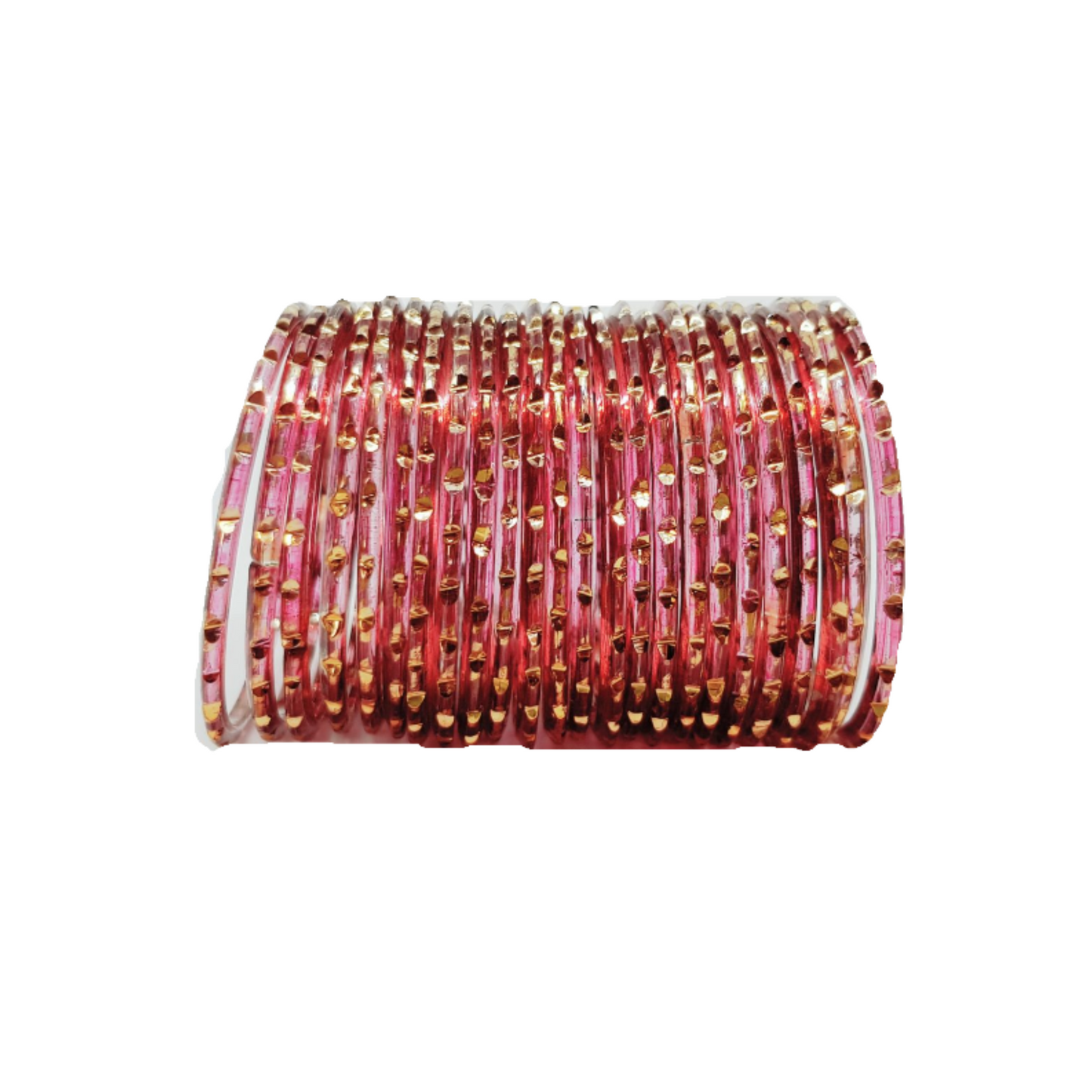 Swara Creations Glass Bangle with Pure Gold Handwork | Stylish Fancy Design for Women & Girls (24 PCS)(020)