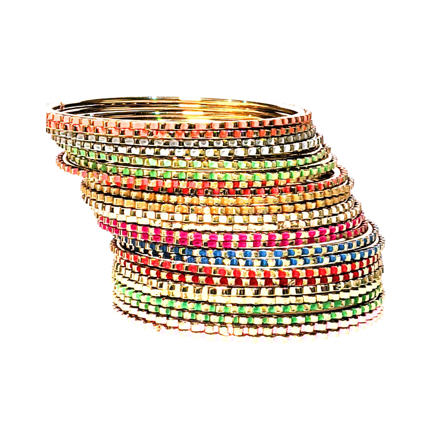 Swara Creations Metal Bangles Set in Multicolor for Women & Girls (24Pcs)(SKU157)