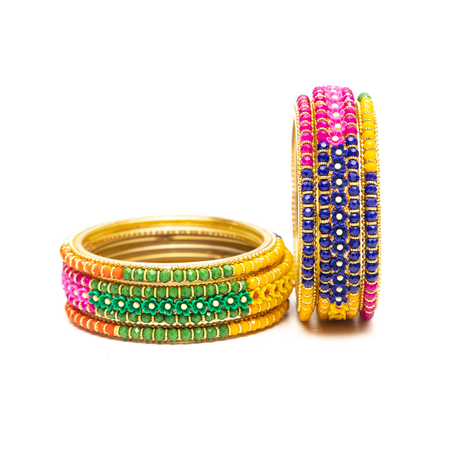 Swara Creations Traditional Multicolor Glass Bangles/Kada Set for Women & Girls