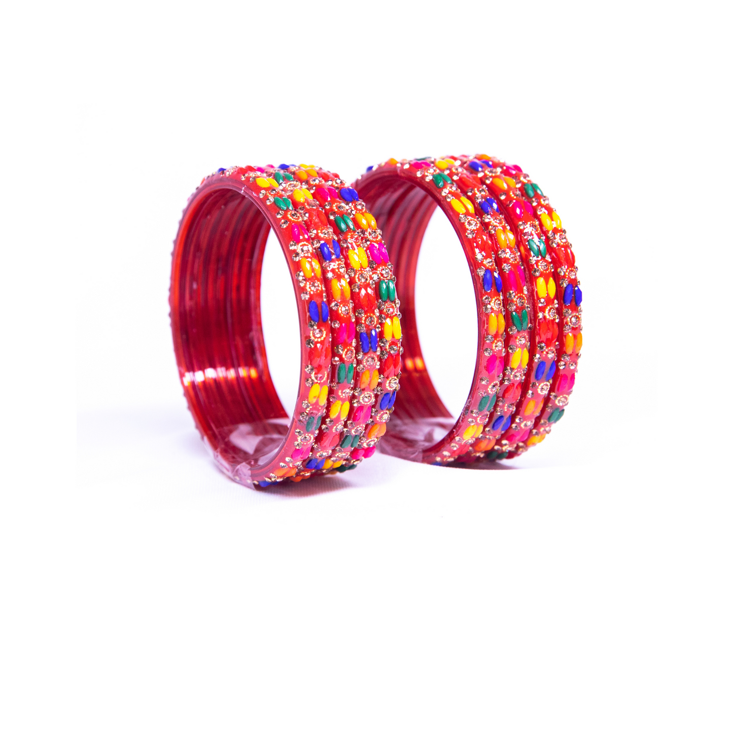 Swara Creations Glass Bangles Set for Special Occasions for Women & Girls(Sku229)