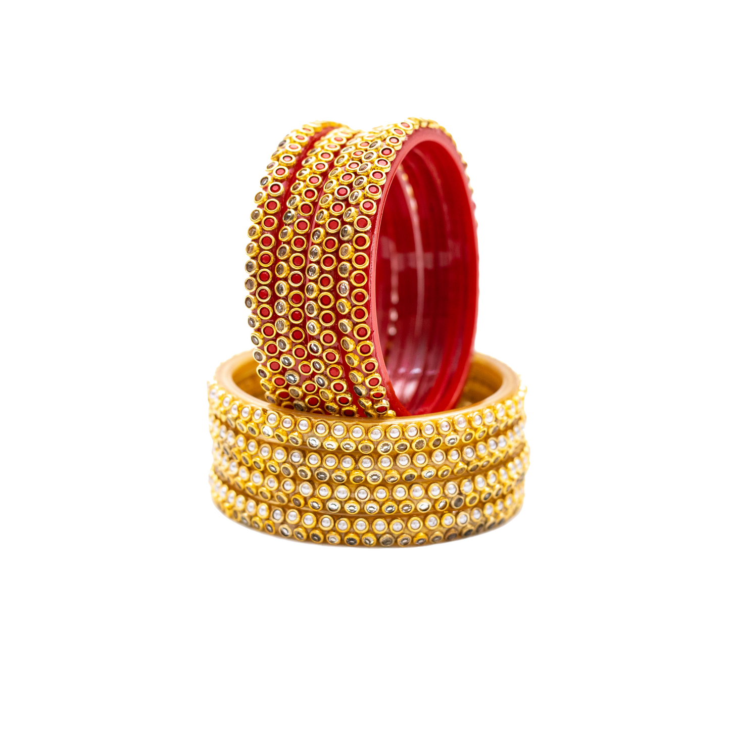 Zircon Malticolor Glass Kada Set