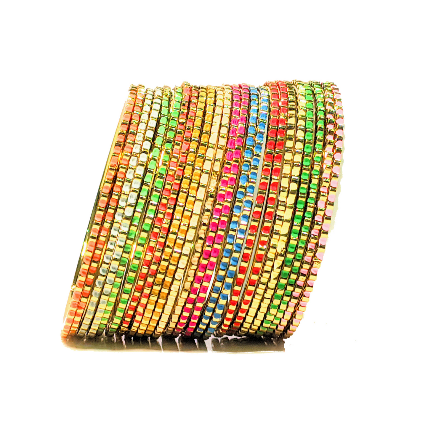 Swara Creations Metal Bangles Set in Multicolor for Women & Girls (24Pcs)(SKU157)