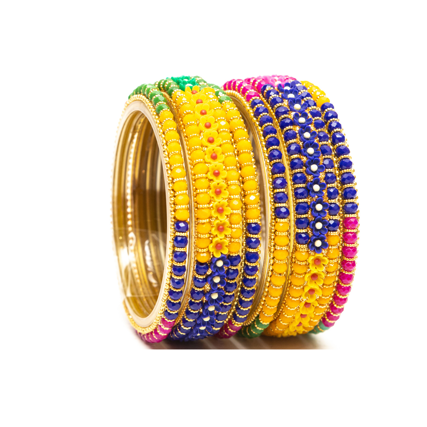 Swara Creations Traditional Multicolor Glass Bangles/Kada Set for Women & Girls