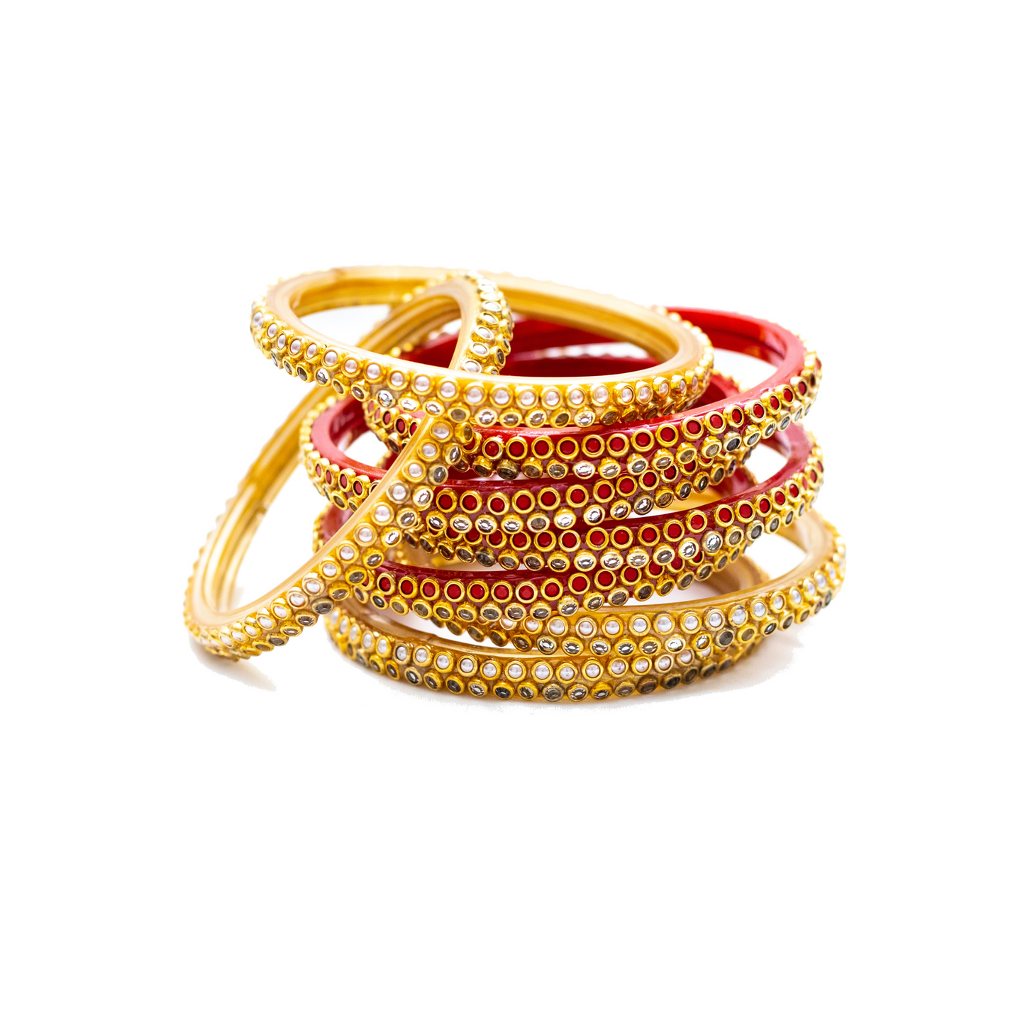 Zircon Malticolor Glass Kada Set