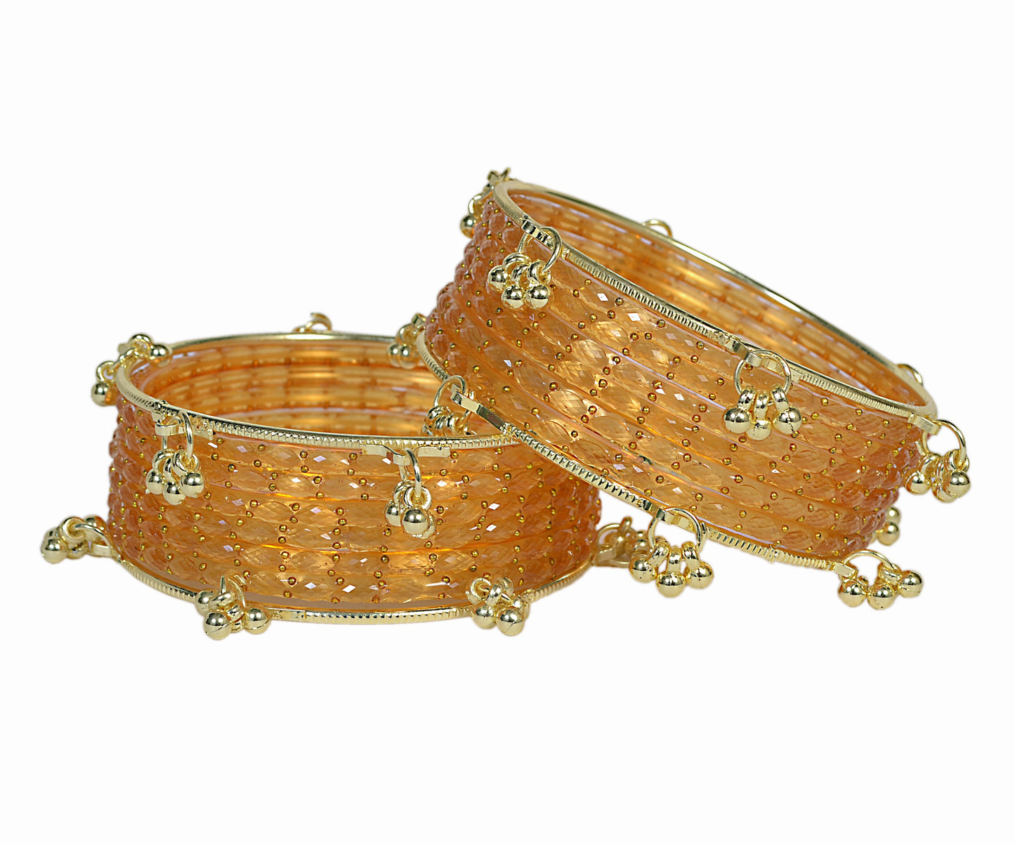 Swara Creations Kashmiri Ghungroo glass Bangles set SKU(415)