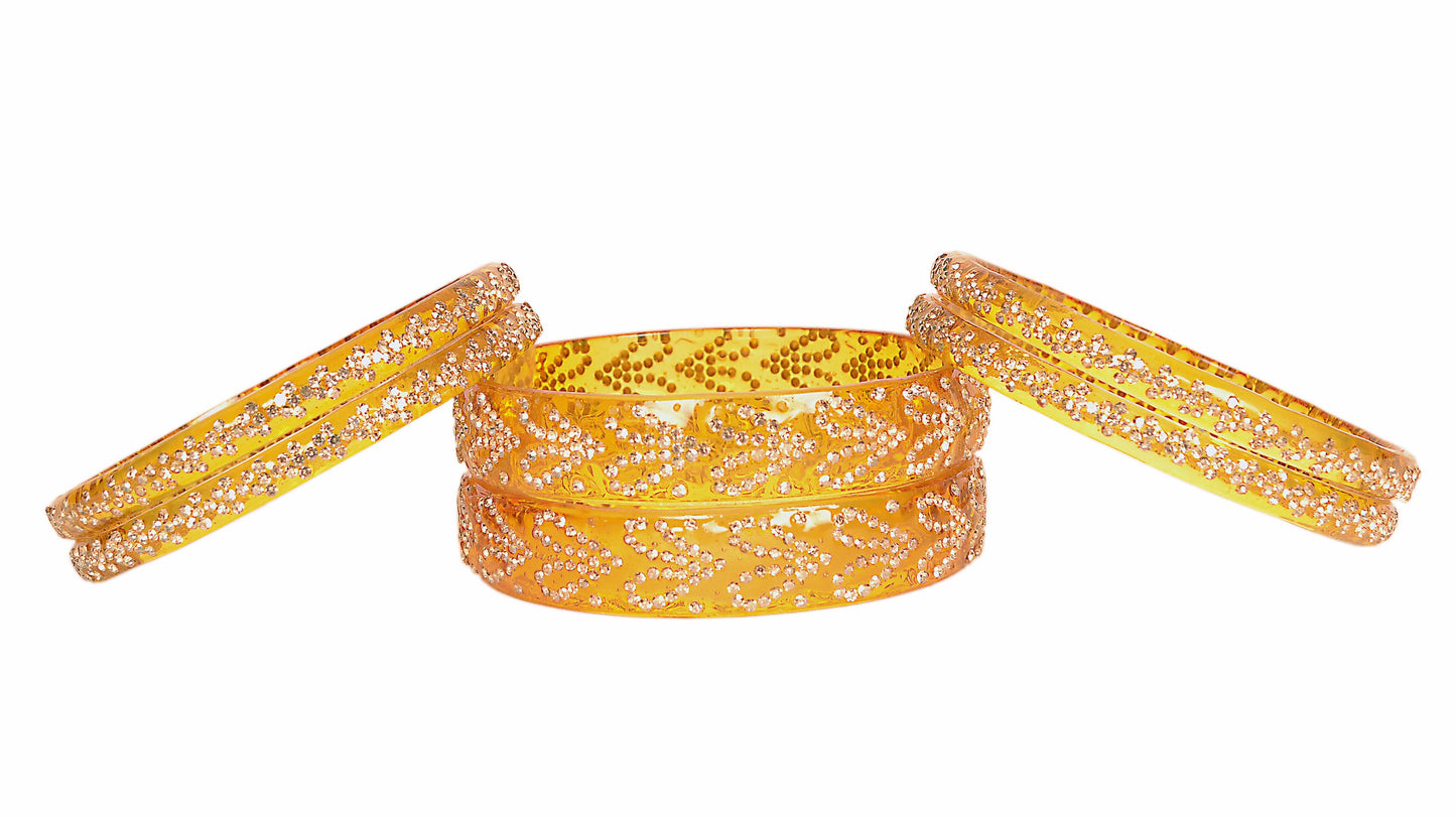 Crystal Glass Kada Bangle Set