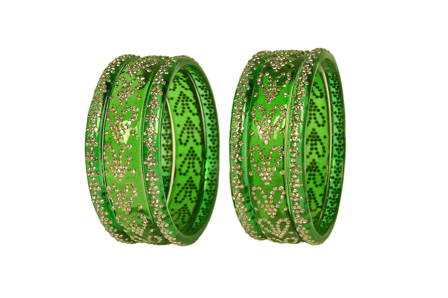 Crystal Glass Kada Bangle Set