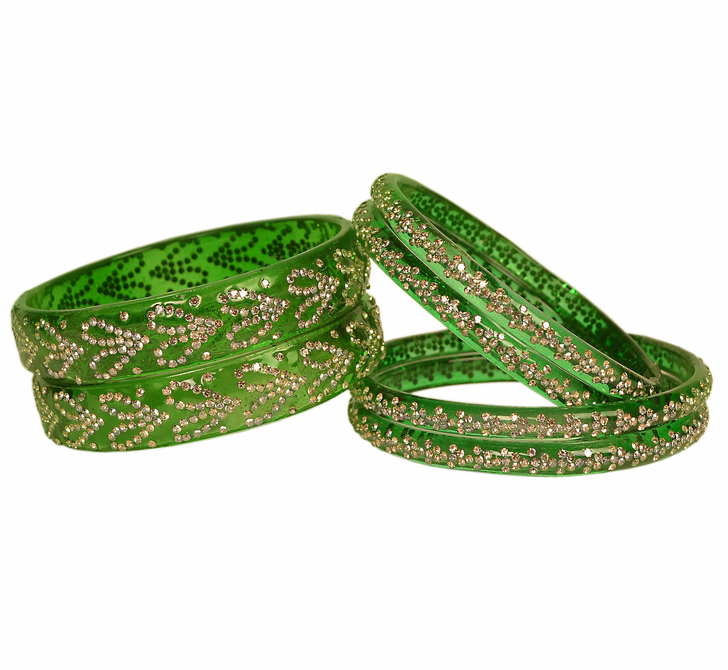 Crystal Glass Kada Bangle Set
