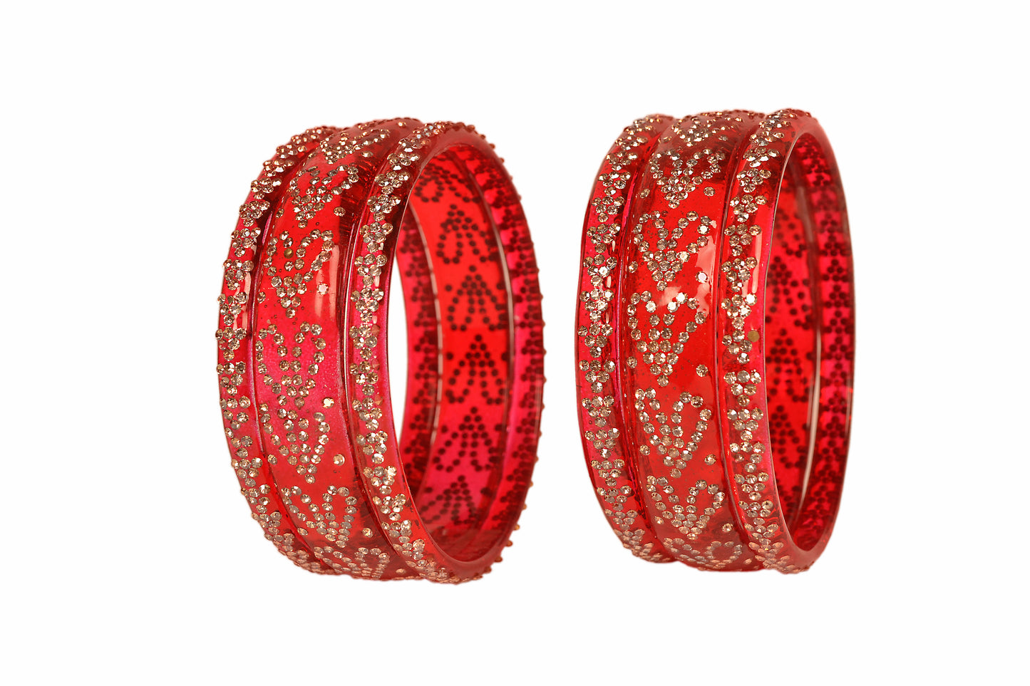Crystal Glass Kada Bangle Set