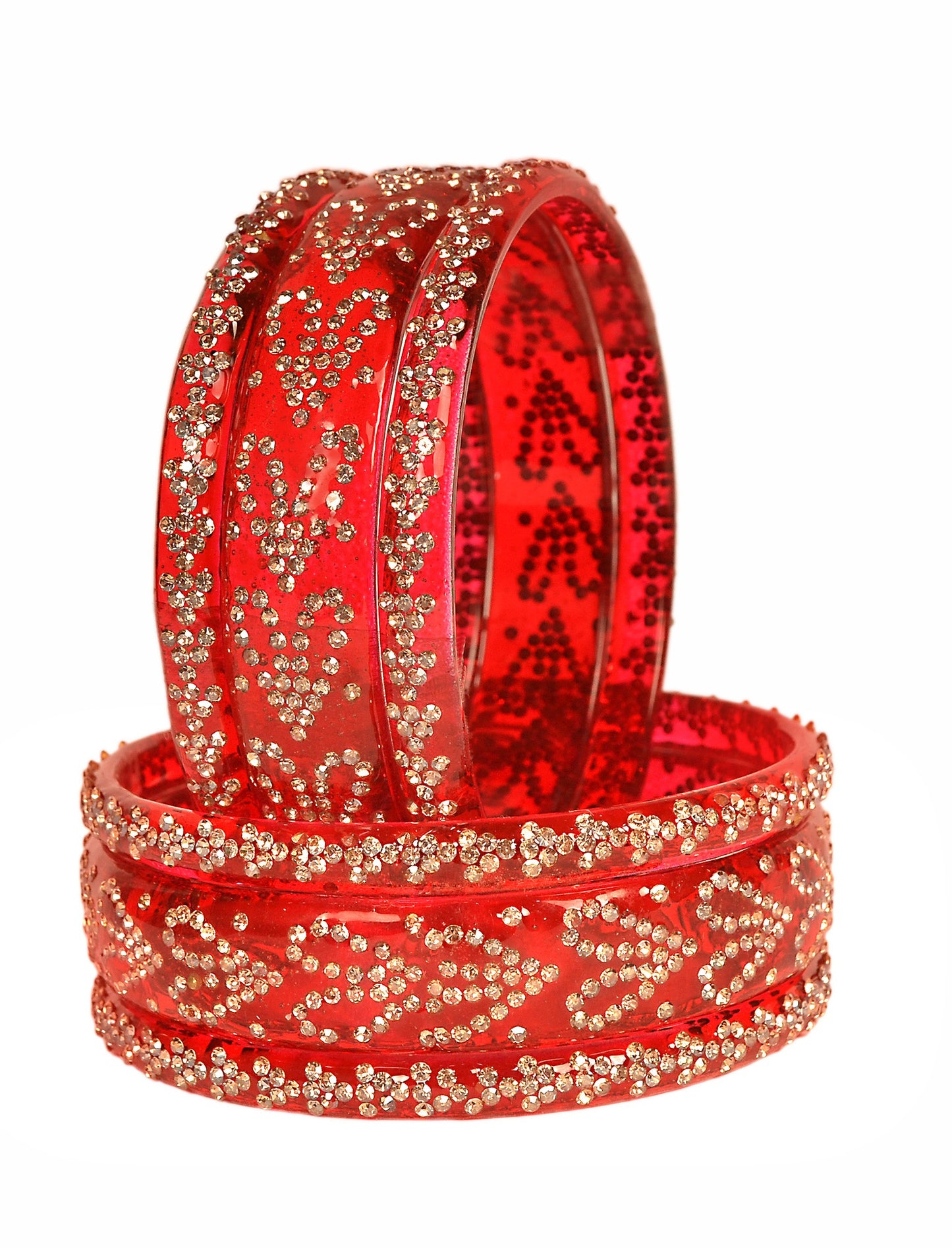 Crystal Glass Kada Bangle Set