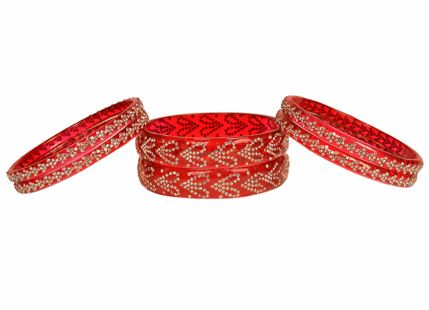 Crystal Glass Kada Bangle Set