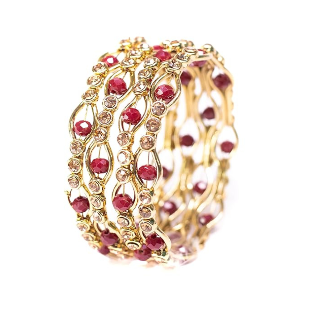 Gold Plated Metal Bangles Set