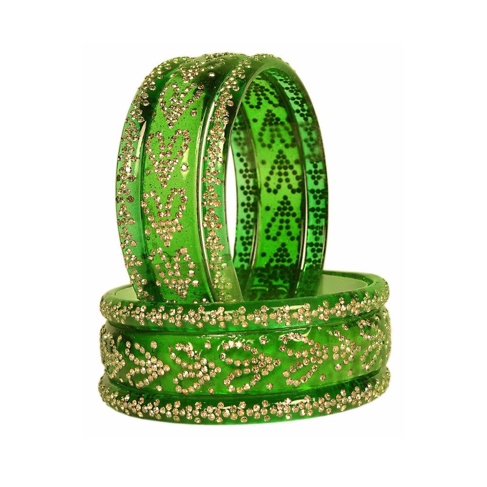Crystal Glass Kada Bangle Set