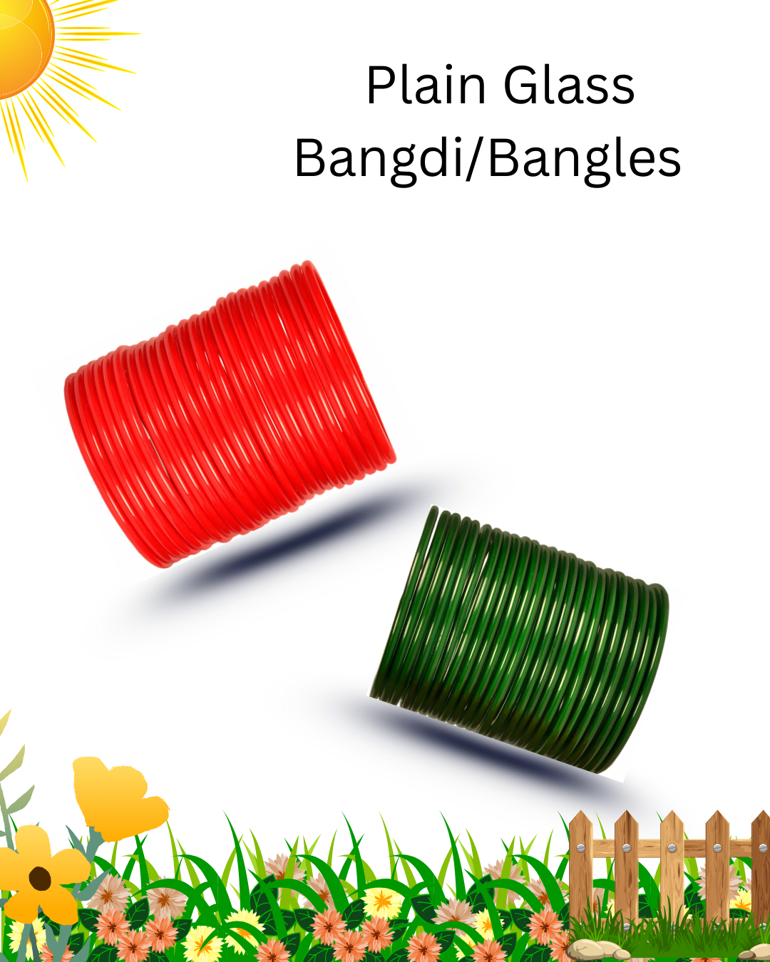 Plain Glass Bangle Set