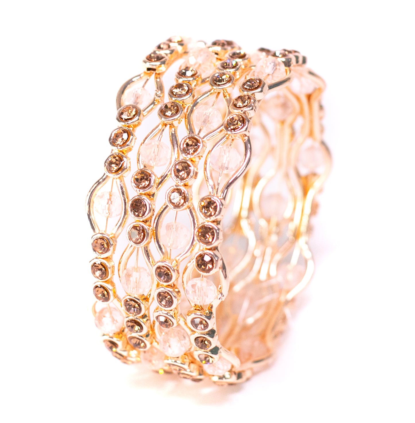 Gold Plated Metal Bangles Set