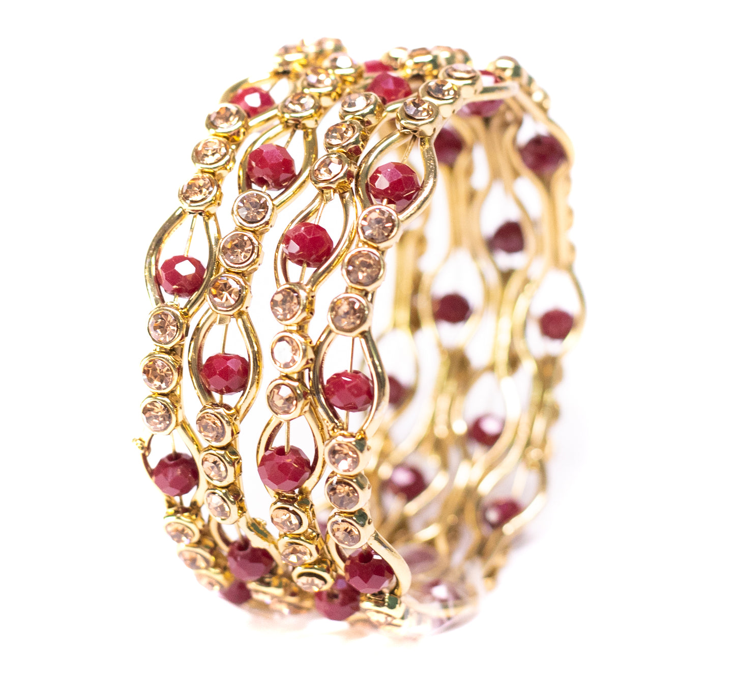 Gold Plated Metal Bangles Set