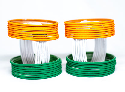 Stone Multicolor Metal Bangles Set