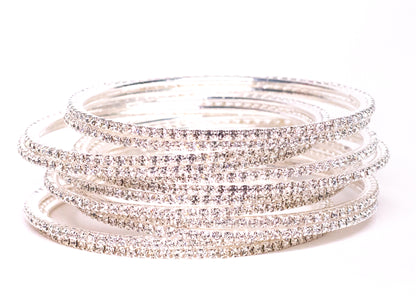 Swara Creations Non-Precious Metal with Base Metal and Zircon Gemstone Studded Premium and Traditional Glossy Finished Sleek Bangle(SKU365)
