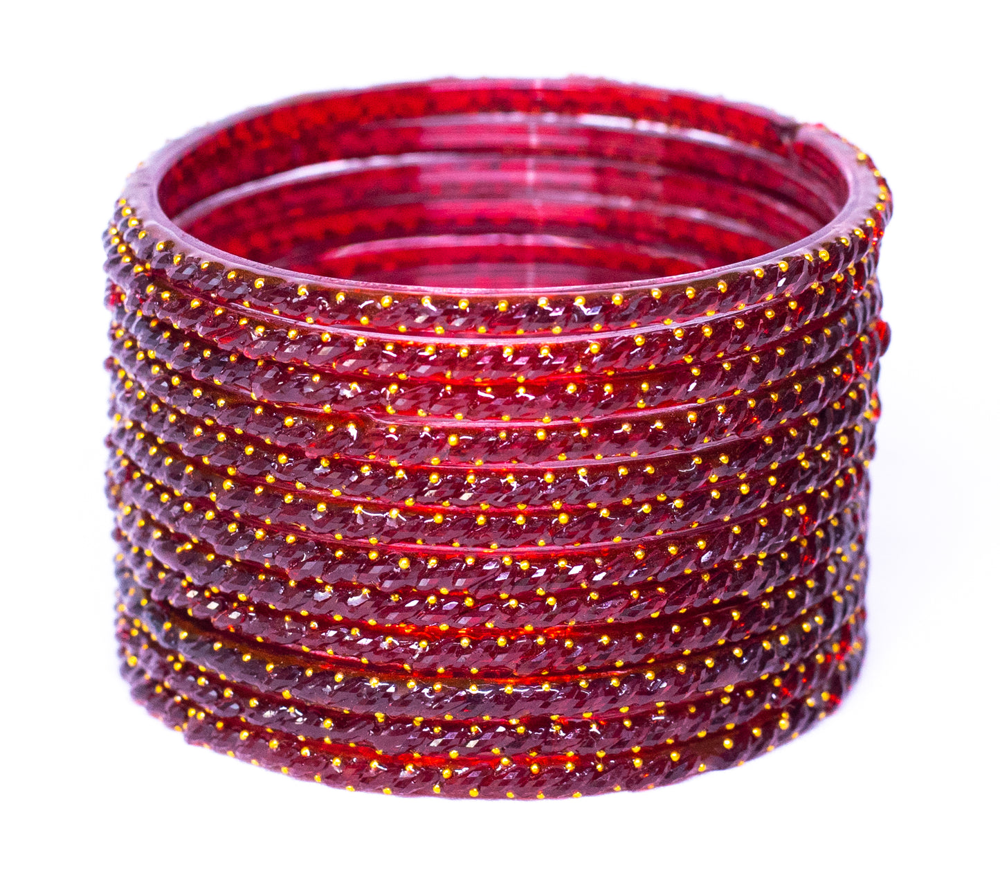 Swara Creations Crystal Rain Drop Glass Bangles