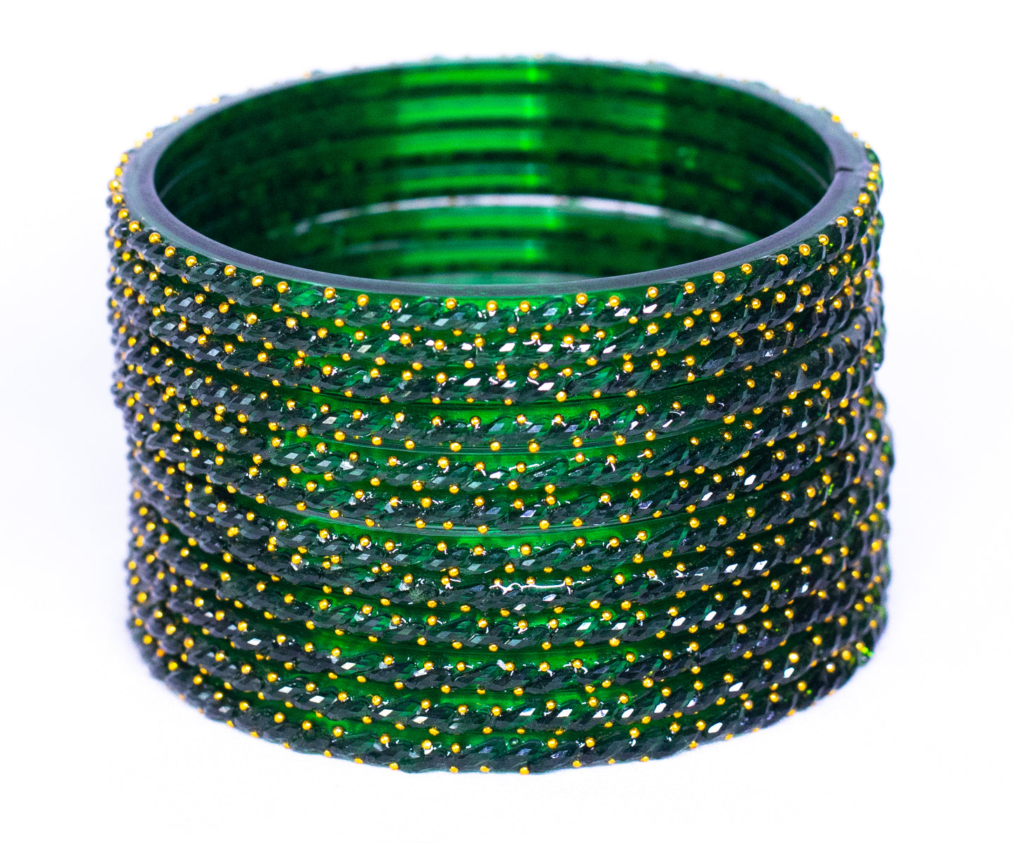 Swara Creations Crystal Rain Drop Glass Bangles
