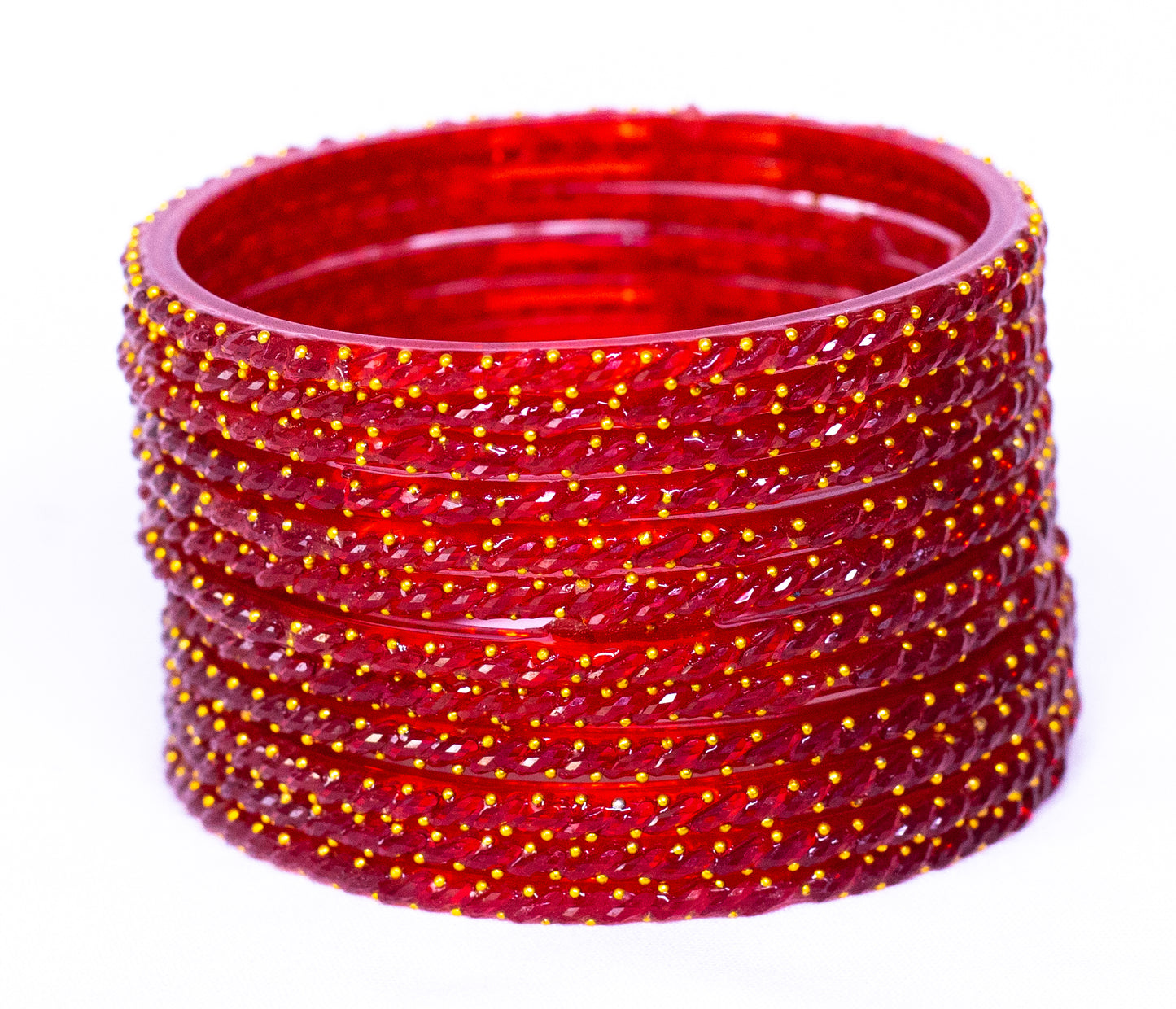 Swara Creations Crystal Rain Drop Glass Bangles