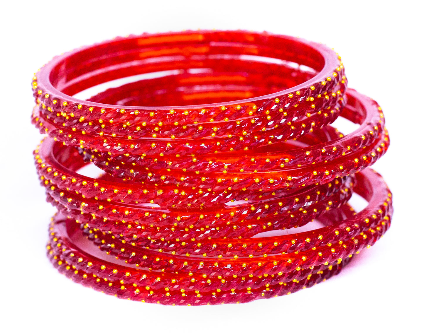Swara Creations Crystal Rain Drop Glass Bangles