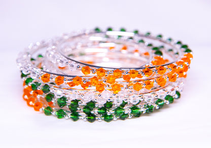 Stone Multicolor Metal Bangles Set