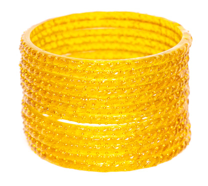 Swara Creations Crystal Rain Drop Glass Bangles