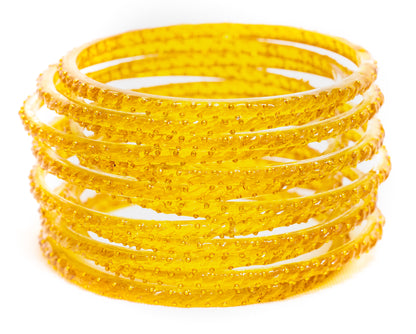 Swara Creations Crystal Rain Drop Glass Bangles